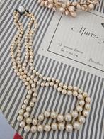 LOT oude bijouterie 2 dubbele parelkettingen /paspop BOUDOIR, Ophalen of Verzenden