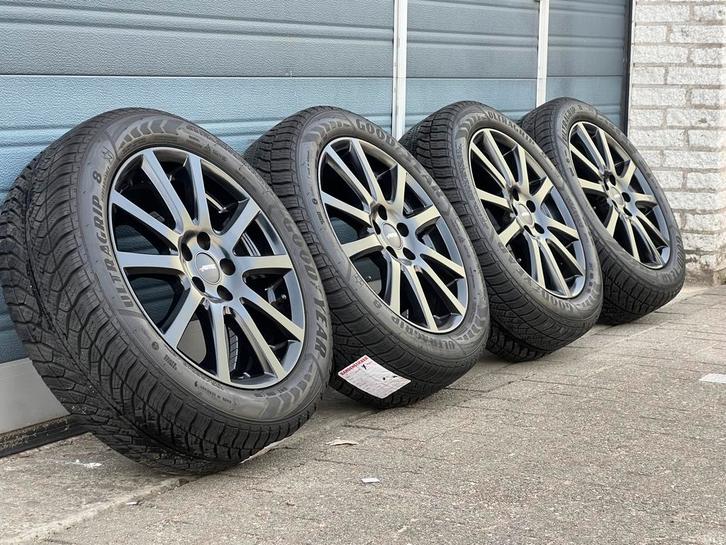 ❄️ Winterbanden set 195/55 R16 Goodyear op velg - Audi A1, Auto-onderdelen, Banden en Velgen, Banden en Velgen, Winterbanden, 16 inch