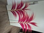 2x Decoratieve roze bamboe veren, Ophalen, Zo goed als nieuw