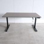 Elektrisch zit/sta bureau,160x80cm, D.eiken blad, Zwart BR72, Elektrisch, -, -, Stabureau