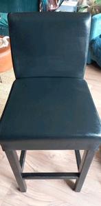 3x barkruk zwart leer, Ophalen, 60 tot 90 cm, Leer, Zo goed als nieuw