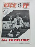 AJAX - Rot Weiss Erfurt 6-11-1991 UEFA cup Programma, Verzenden, Gebruikt, Ajax