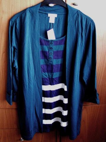 PURE WEAR blouse-jasje in 2-in-1-look, vest, maat 44, NIEUW beschikbaar voor biedingen