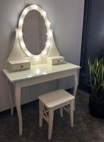 IKEA Hemnes toilettafel met Hollywood spiegel, Ophalen, Landelijk Klassiek Lief Modern Barok, 100 tot 150 cm, 50 tot 100 cm
