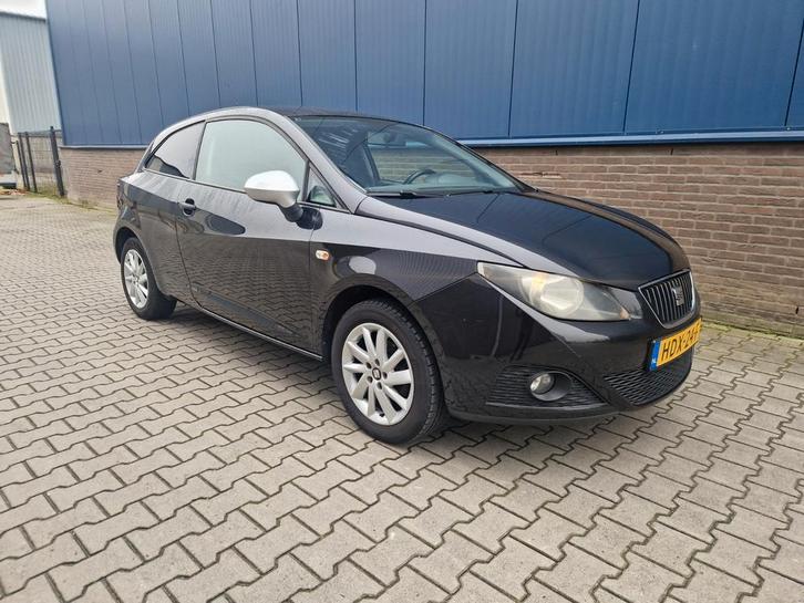 Seat Ibiza 1.2 51KW 3DRS 2009 Zwart | AIRCO | NIEUWE APK, Auto's, Seat, Bedrijf, Ibiza, ABS, Airbags, Airconditioning, Boordcomputer