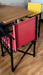 Twee regisseursstoelen geel en rood regisseursstoel, Huis en Inrichting, Stoelen, Ophalen of Verzenden, Zo goed als nieuw, Rood