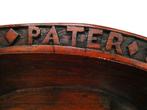 Broodschaal hout schaal Latijn Pater Noster Onze Vader, Antiek en Kunst, Antiek | Religie, Ophalen of Verzenden