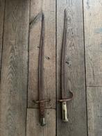 Twee bajonetten, ca. 1880 - Frans & Engels, Ophalen of Verzenden, Overige soorten, Engeland, Mes of Dolk