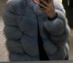 Vossenvacht bontjas, Kleding | Dames, Jassen | Winter, Ophalen of Verzenden, Zo goed als nieuw, Maat 36 (S), Blauw
