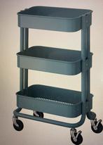 Ikea Raskog Trolley wagen van ijzer (blauw), Huis en Inrichting, Kasten | Stellingkasten, Ophalen, Zo goed als nieuw