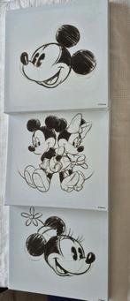 Schilderijtjes Mickey Mouse en Minnie Mouse Disney, Ophalen of Verzenden, Zo goed als nieuw