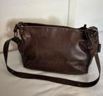 Leren tas fred de la bretoniere, Sieraden, Tassen en Uiterlijk, Overige merken, Gebruikt, Bruin, Verzenden