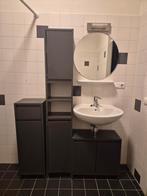 Badkamerkast set: wastafel, lange kast, wasmand, Huis en Inrichting, Ophalen, Gebruikt, Wastafelkast
