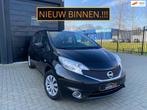 Nissan Note 1.2 Visia Airco Elek Ramen Led Trekhaak, Auto's, Nissan, Stof, Gebruikt, Zwart, 1198 cc
