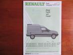 Renault Rapid Transporter Uitrusting / prijslijst (dec 1987), Boeken, Auto's | Folders en Tijdschriften, Ophalen of Verzenden
