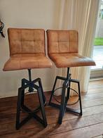 2x Eleonora industriële Barkruk Verona Cognac, Huis en Inrichting, Barkrukken, Ophalen, Gebruikt, 60 tot 90 cm, Metaal