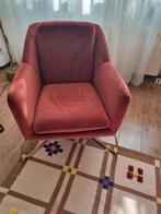 Moderne hippe relaxt stoel met gouden frame, Huis en Inrichting, Fauteuils, Ophalen, Zo goed als nieuw, 75 tot 100 cm, 50 tot 75 cm