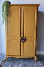 Vintage antiek meidenkast,kledingkast restyled, Gebruikt, 100 tot 150 cm, Met hangruimte, Ophalen of Verzenden