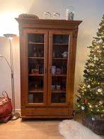 Grenen vitrinekast, 200 cm of meer, 150 tot 200 cm, Ophalen of Verzenden, Zo goed als nieuw