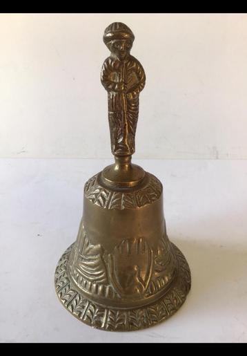 Tafel bel koper of brons, 15 cm hoog, géén originele klepel. beschikbaar voor biedingen