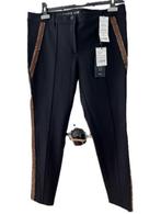 Nieuw ROSNER Antonia zwarte pantalon leo bies bruin goud 44, Verzenden, Zwart, Maat 42/44 (L), Nieuw