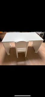Witte kinder tafel met stoel, Kinderen en Baby's, Kinderkamer | Tafels en Stoelen, Ophalen, Zo goed als nieuw, Tafel(s) en Stoel(en)