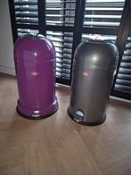 Wesco Kickmaster 33 liter Grafiet Softclose prullenbak Paars, Ophalen, Met pedaal, 50 tot 75 cm, 40 liter of meer