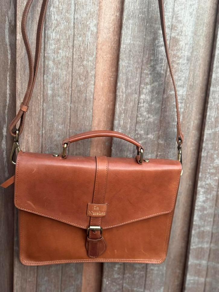 Tas van het merk: La N’ Atelier., Sieraden, Tassen en Uiterlijk, Tassen | Damestassen, Nieuw, Schoudertasje, Bruin, Ophalen of Verzenden