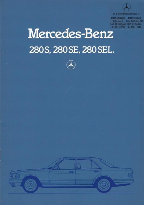 Brochure Mercedes 280S , 280 SE , 280 SEL 1983, Boeken, Auto's | Folders en Tijdschriften, Gelezen, Mercedes, Ophalen of Verzenden