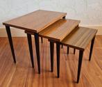 te koop: mimiset 3 bijzettafels, retro vintage jaren 60 / 70, Ophalen of Verzenden, Gebruikt, Rechthoekig