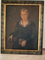 Harry Maas, elegante dame, olieverf op doek, 75 x 95 cm, Antiek en Kunst, Ophalen of Verzenden