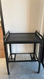 Oud theetafel, ingelegd, Ophalen, Gebruikt, 50 tot 100 cm, Eikenhout