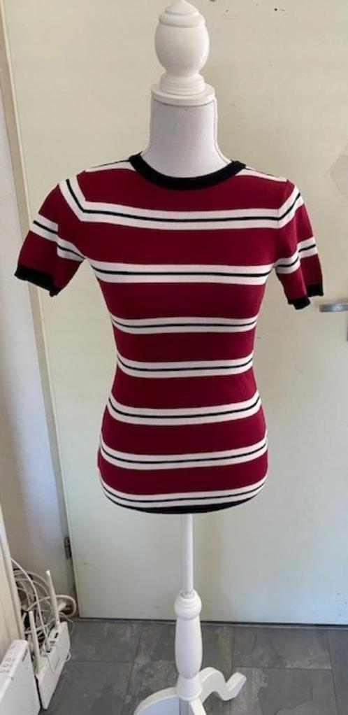 Gestreepte pull /shirt van Costes maat XS (qwe), Kleding | Dames, T-shirts, Zo goed als nieuw, Maat 34 (XS) of kleiner, Rood, Korte mouw