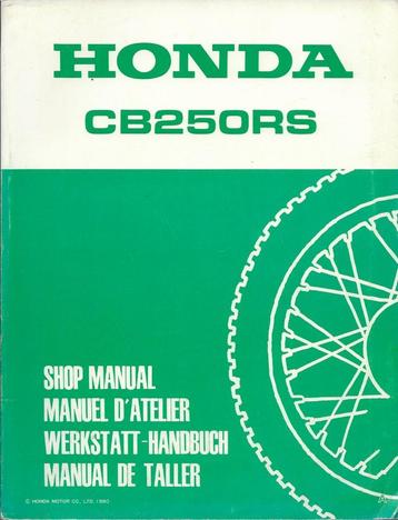 Honda CB250 RS shop manual (3134z) beschikbaar voor biedingen