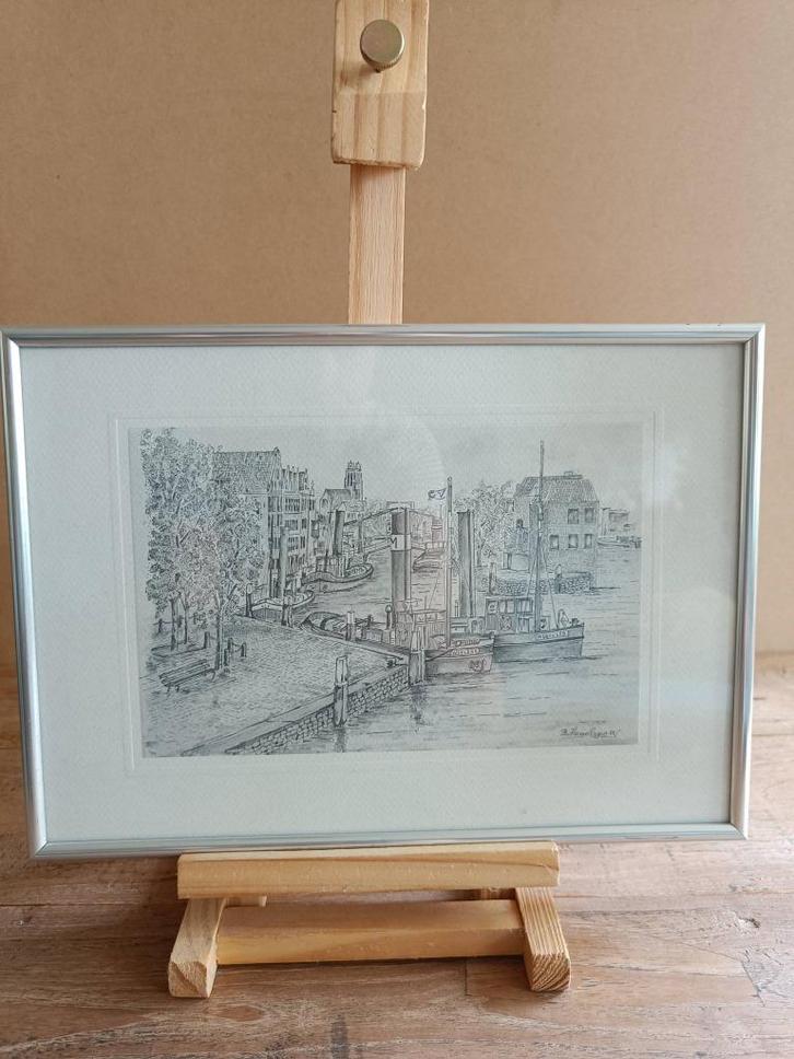 Prent Haven van Dordrecht, Verzamelen, Foto's en Prenten, Zo goed als nieuw, Prent, Overige onderwerpen, 1980 tot heden, Ophalen of Verzenden