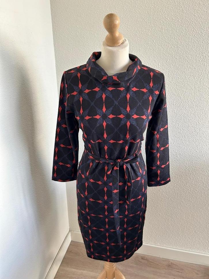 King Louie maat L gave Dita jurk glitter 2467, Kleding | Dames, Jurken, Zo goed als nieuw, Maat 42/44 (L), Rood, Knielengte, Ophalen of Verzenden