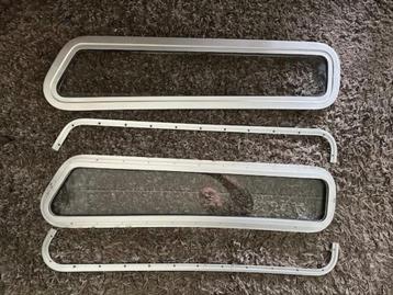 Zijruiten alu. voor Camper, boot of bus, gehard glas nieuw  beschikbaar voor biedingen