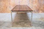 ZGANieuw! notenhouten Bert Plantagie Style design tafel, Design, 200 cm of meer, Zo goed als nieuw, Vijf personen of meer