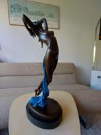 Bronzen Beeld Naakte Zwevende Vrouw Stijl Art Deco Nouveau, Ophalen of Verzenden