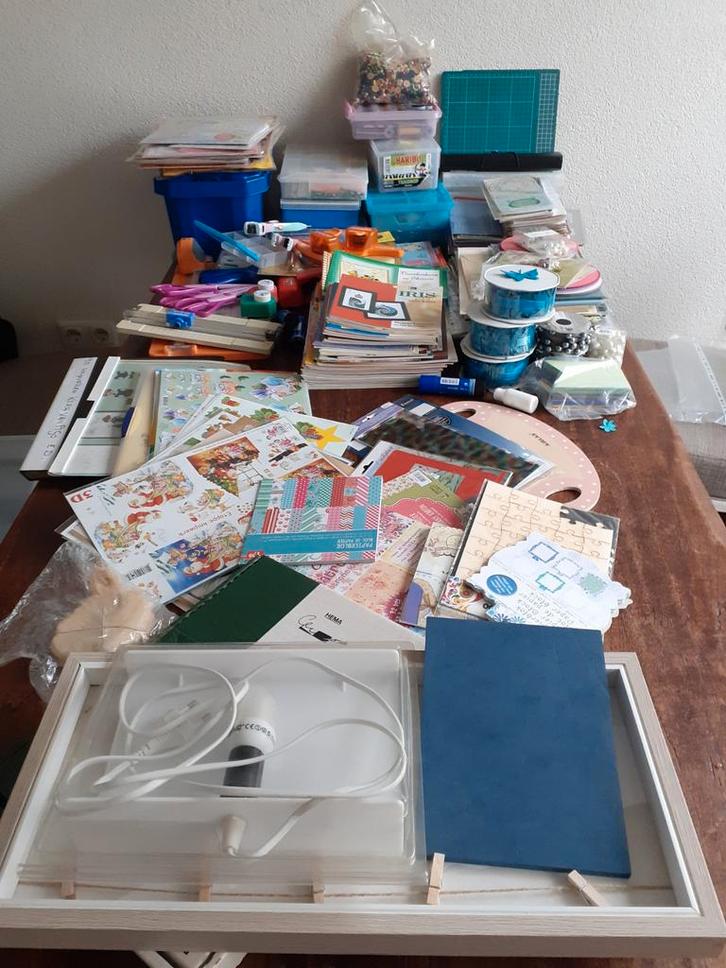 Grote partij hobby spullen kaarten maken - NIEUW!, Hobby en Vrije tijd, Knutselen, Nieuw, Materiaal, Ophalen