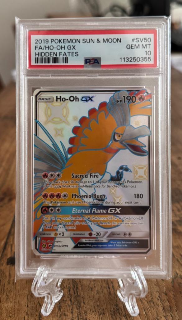 Ho-Oh GX PSA 10 - Pokemon Hidden Fates SV50/94, Hobby en Vrije tijd, Verzamelkaartspellen | Pokémon, Nieuw, Losse kaart, Ophalen