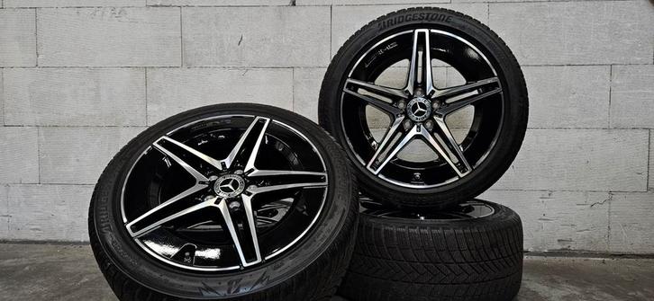 18" Mercedes W206 AMG 300E 350E orig velgen winterbanden, Auto-onderdelen, Banden en Velgen, Banden en Velgen, Winterbanden, 18 inch
