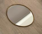 Ovalen spiegel met gouden rand, Huis en Inrichting, Woonaccessoires | Spiegels, Ophalen, Minder dan 50 cm, Zo goed als nieuw, Minder dan 100 cm
