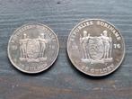 10 en 25 gulden 1976 suriname zilver, Postzegels en Munten, Munten | Nederland, Ophalen of Verzenden, Koningin Juliana, 10 gulden