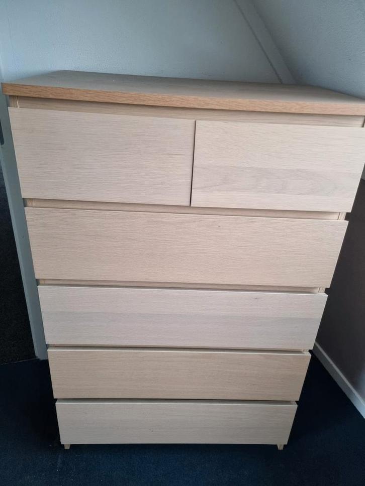 Ikea Malm Kast met 6 lades, Huis en Inrichting, Kasten | Ladekasten, Zo goed als nieuw, 100 tot 150 cm, 50 tot 100 cm, 25 tot 50 cm