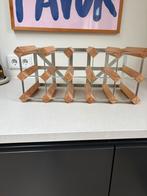 Wijnrek hout en mataal 10 of 15 flessen, Ophalen, 5 tot 15 flessen, Nieuw, Minder dan 50 cm