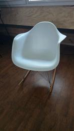Eames RAR schommelstoel White esdoorn chroom, Ophalen, Hout, Wit, Zo goed als nieuw