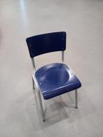 blauwe stoelen, Vijf, Zes of meer stoelen, Blauw, Metaal, Gebruikt