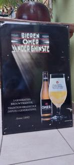 Groot reclamebord Omer Vanderghinste bier (60 x 40 cm), Ophalen of Verzenden, Zo goed als nieuw, Reclamebord, Plaat of Schild