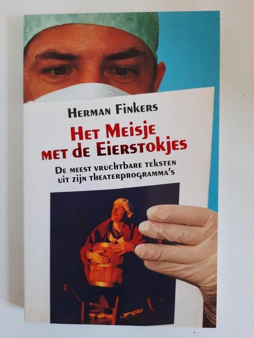 BOEK: HET MEISJE MET DE EIERSTOKJES – HERMAN FINKERS, Boeken, Humor, Zo goed als nieuw, Cabaret, Ophalen of Verzenden